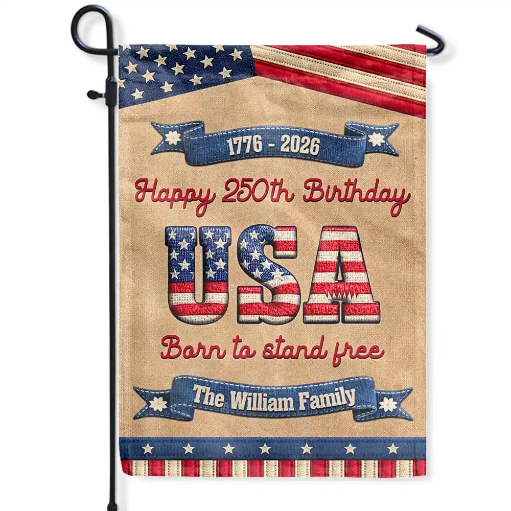 Personalized USA 250th Birthday Flag | Custom Print on Demand, Unbranded Fulfillment - Custom Flag Wholesale | POD Dropship Supplier | MCDFL