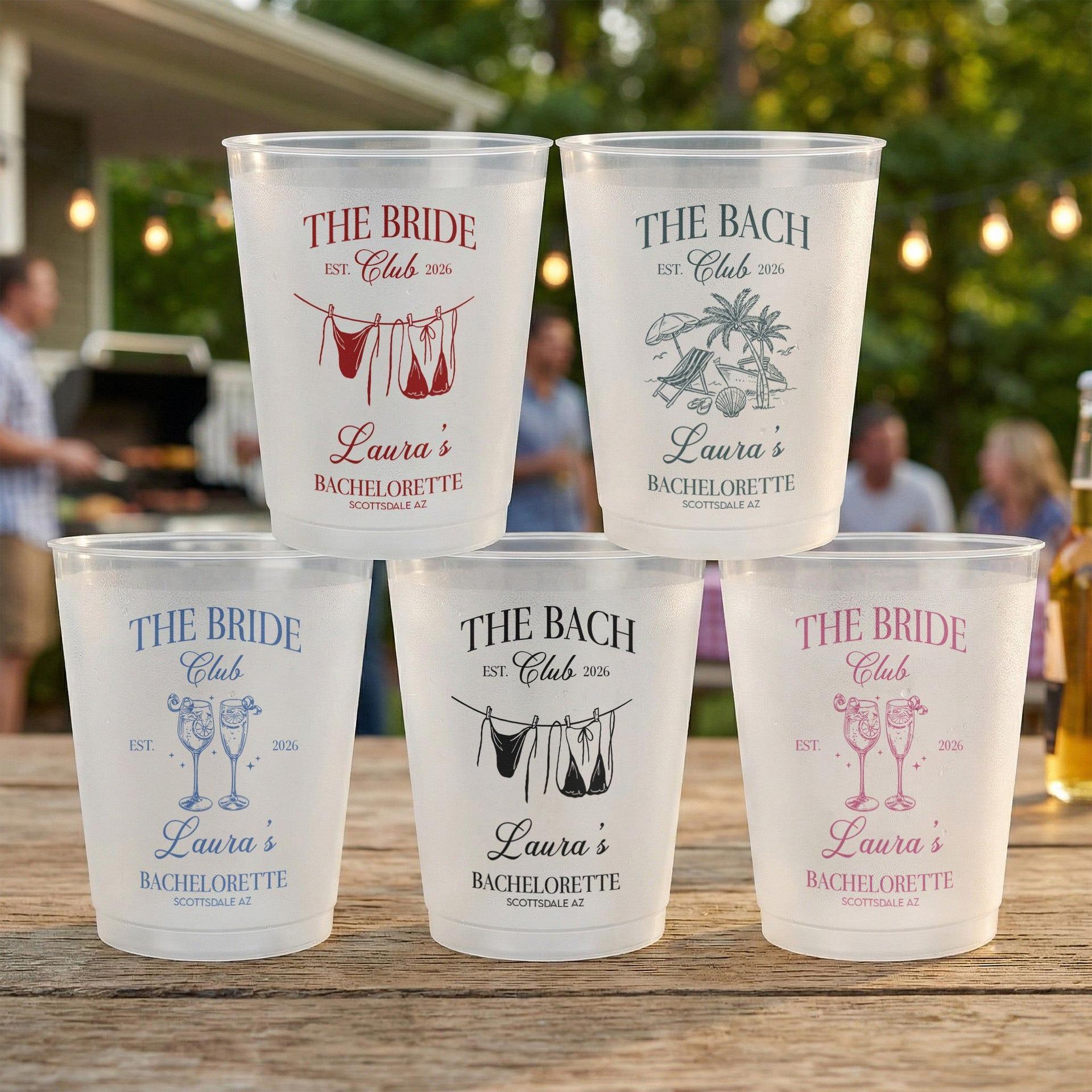 Bachelorette Party Frosted Cups | Custom Print, Wholesale MOQ 1 - Custom Frosted Cups Wholesale | MCDFL