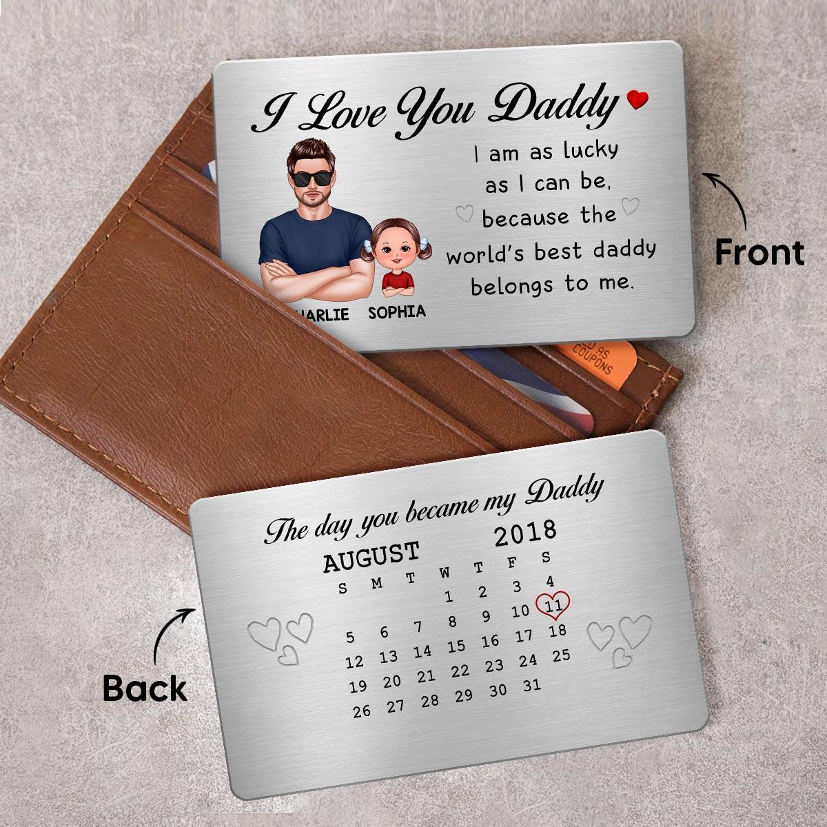 Custom Metal Wallet Card for Dad | 1-Piece Minimum, Blind Dropship - Custom Wallet Card Wholesale | MCDFL