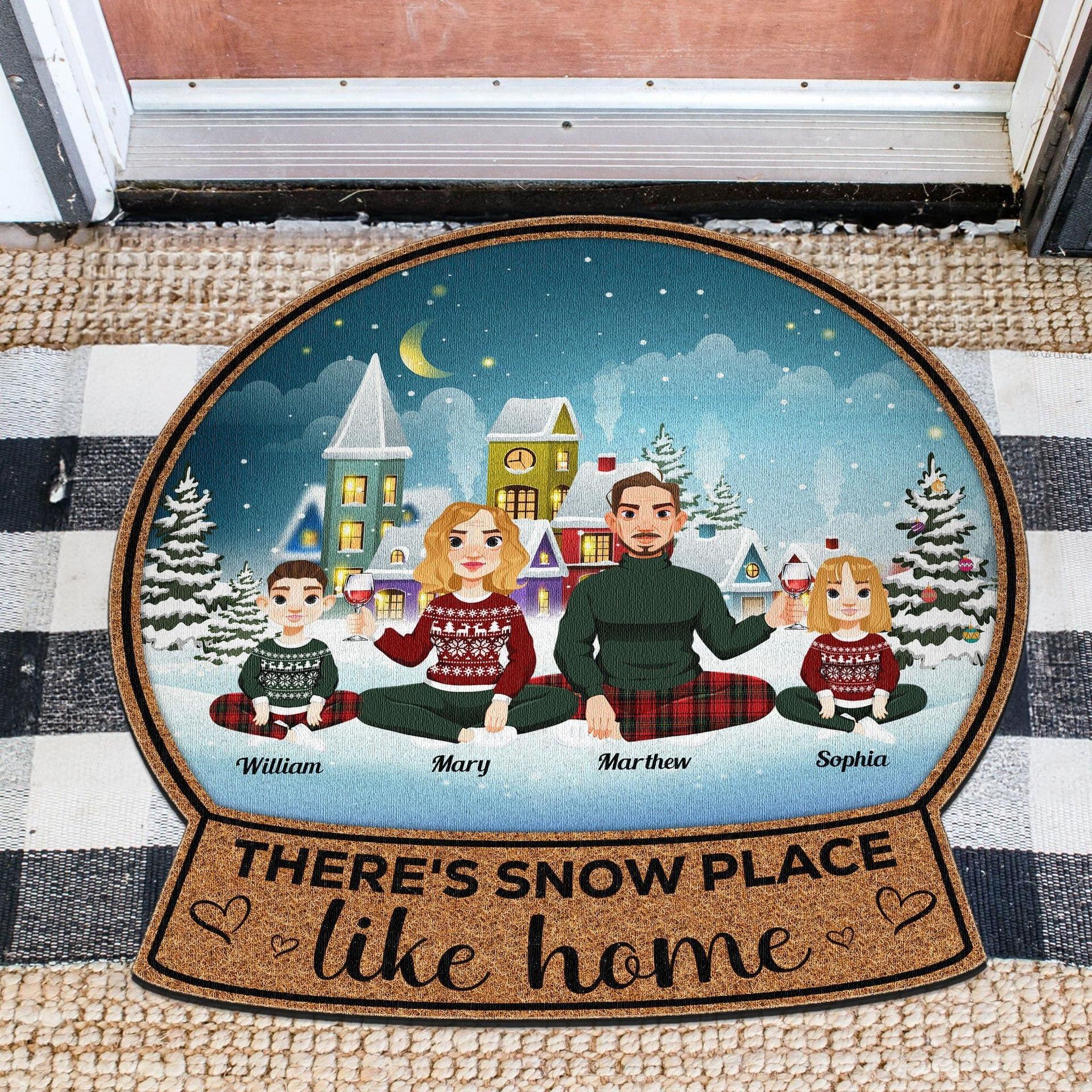 Custom Snow Place Like Home Doormat | POD Dropship, MOQ 1 Factory Direct - Custom Doormat Wholesale | POD Dropship Supplier | MCDFL