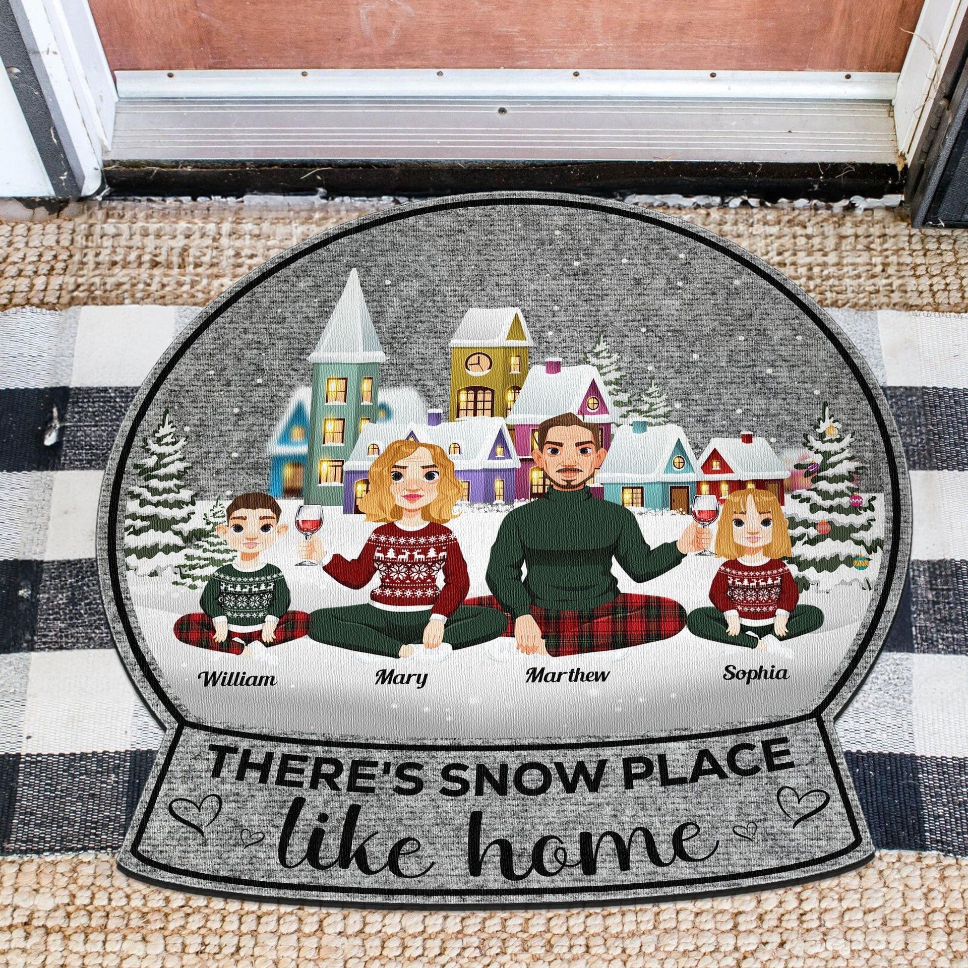 Custom Snow Place Like Home Doormat | POD Dropship, MOQ 1 Factory Direct - Doormat Detail | Wholesale POD Supplier | MCDFL