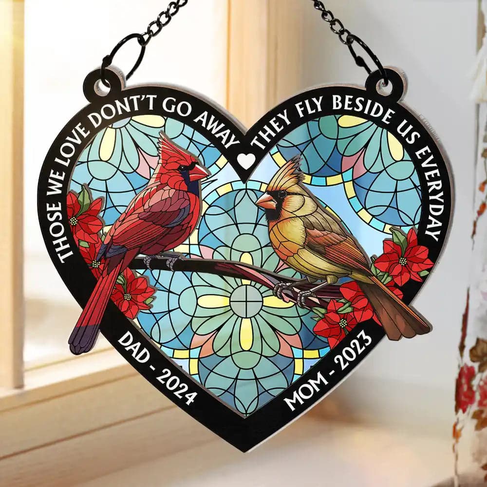 Personalized Memorial Suncatcher Ornament | White-Label POD, MOQ 1