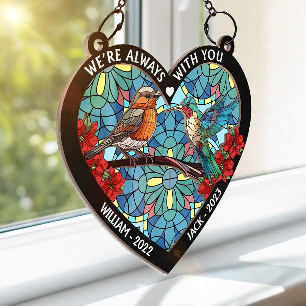 Personalized Memorial Suncatcher Ornament | White-Label POD, MOQ 1 gallery thumbnail - Suncatcher Ornament