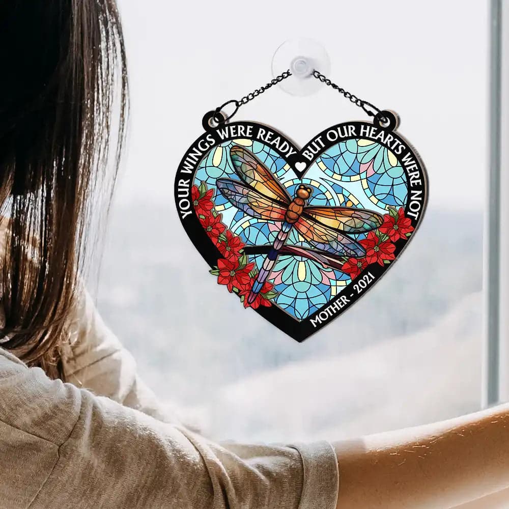 Personalized Memorial Suncatcher Ornament | White-Label POD, MOQ 1 gallery thumbnail - Suncatcher Ornament