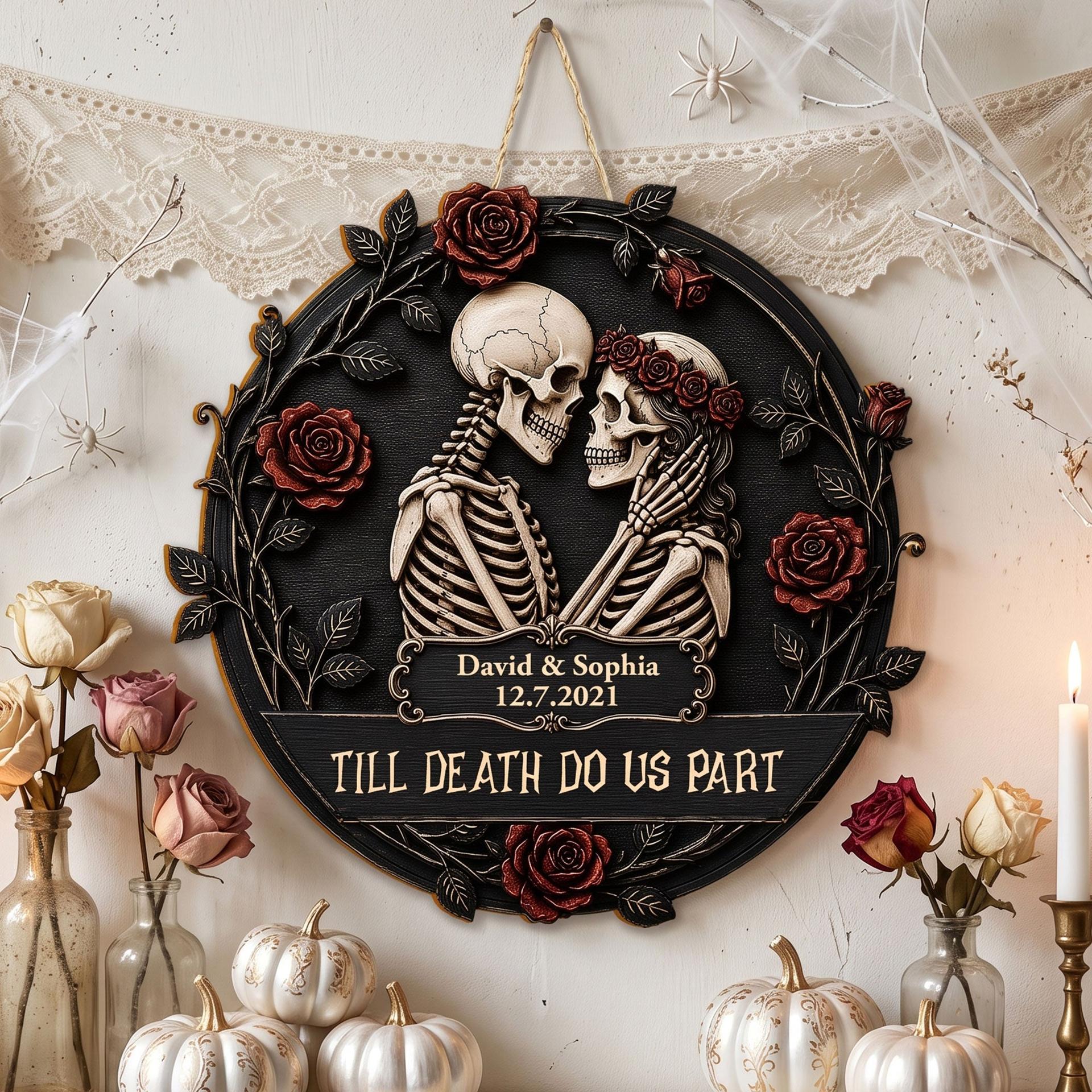 Gothic Romance Wood Sign for Couples | POD MOQ 1, Custom Print - Custom Wood Sign Wholesale | POD Dropship Supplier | MCDFL