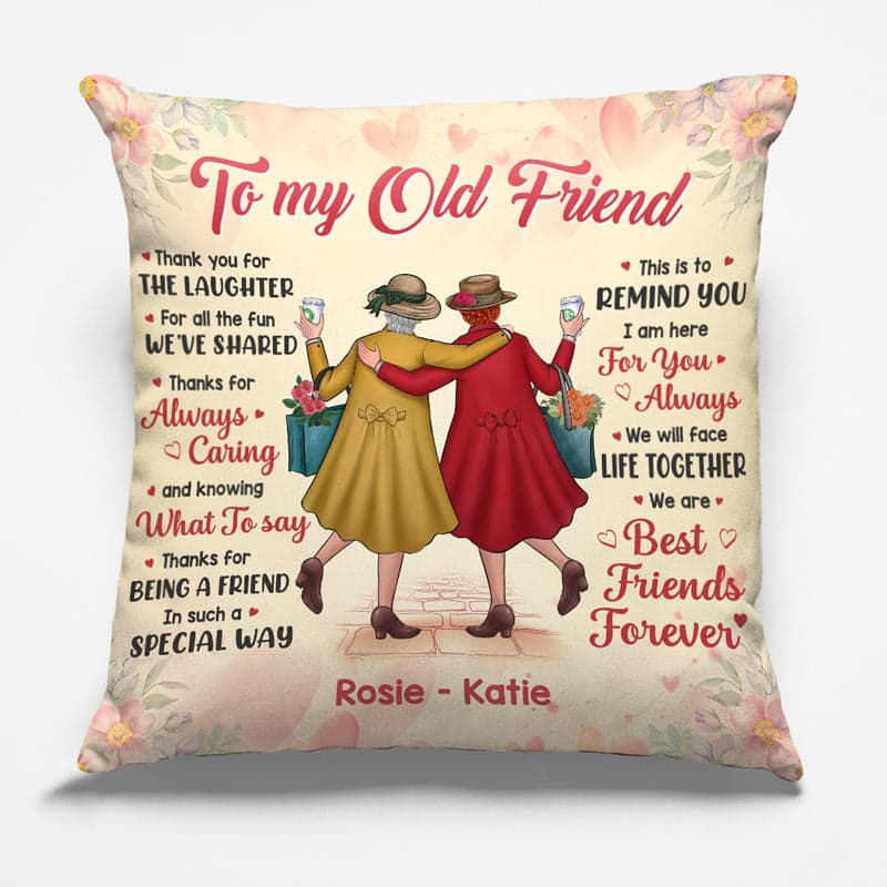 Personalized BFF Pillow for Friendship Day | 1-Piece Minimum, Blind Dropshipping - Custom Square Pillow Wholesale | POD Dropship Supplier | MCDFL