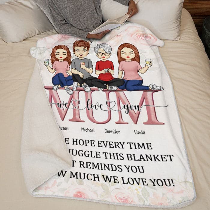 Personalized Fleece Blanket for Mother's Day | White-Label POD, 1-Piece Minimum gallery thumbnail - Blanket
