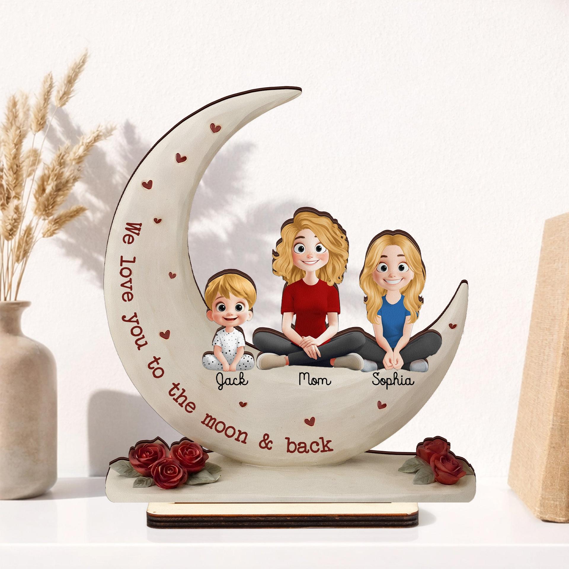 Custom Text Wooden Plaque for Mother's Day | POD Dropship, 1-Piece Minimum - Custom Wood Plaque Wholesale | MCDFL