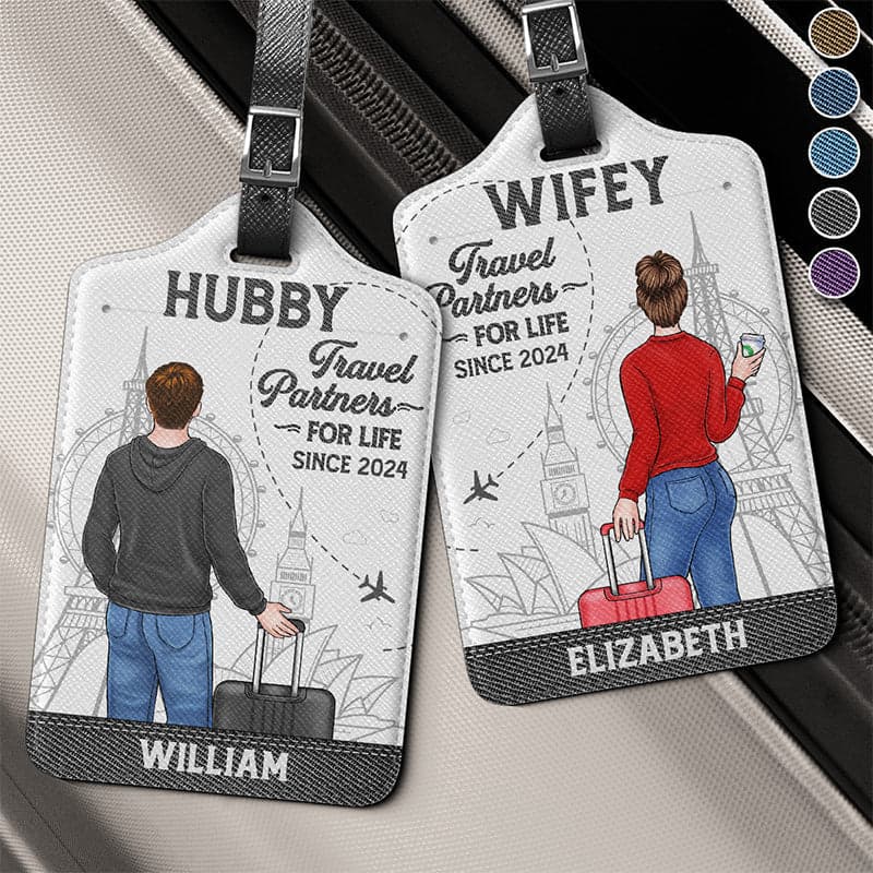 Personalized Couple Luggage Tags for Travel Gifts | Custom Print on Demand, Factory Direct - Custom Luggage Tag Wholesale | MCDFL