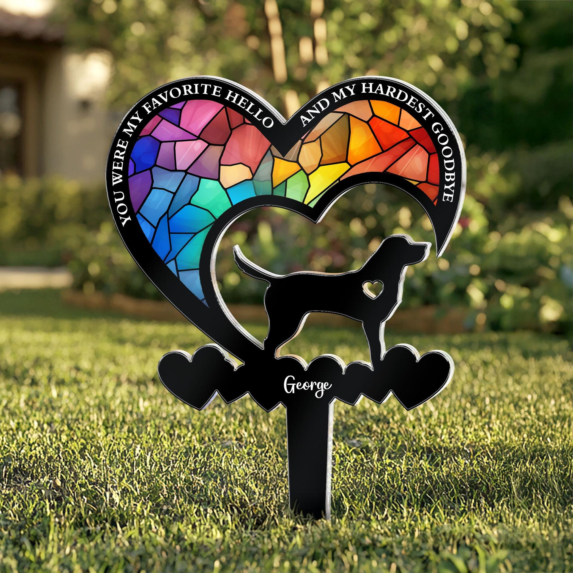 Custom Pet Memorial Garden Stake | Blind Dropship, 1-Piece Minimum gallery thumbnail - Acrylic Garden Stake