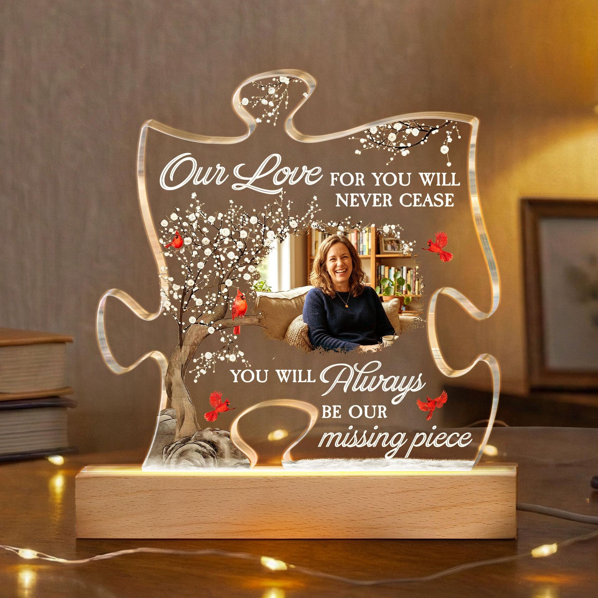 Personalized Memorial Night Light with Photo | White-Label Dropship, 1-Piece Minimum - Custom LED Night Light Wholesale | MCDFL