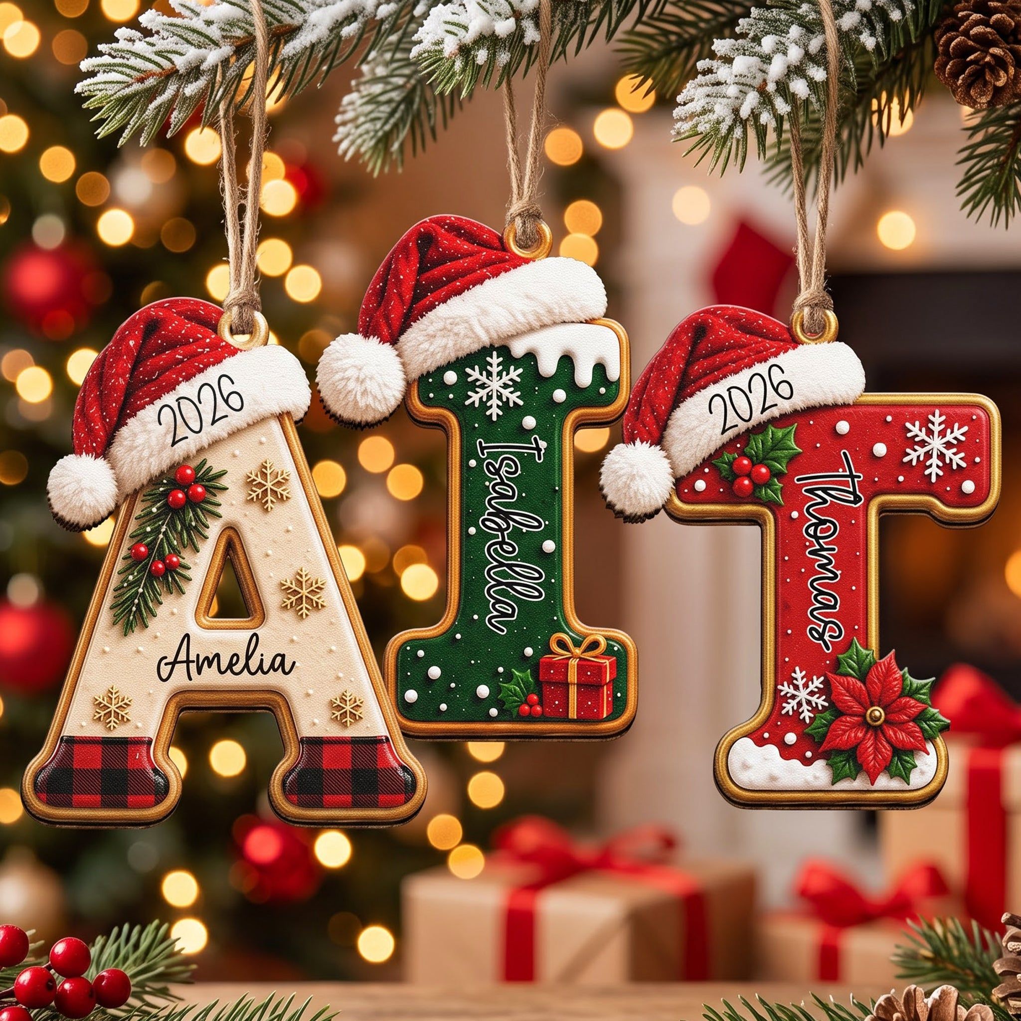 Custom Name Wooden Ornament | POD Dropship, MOQ 1 Laser-Cut - Wooden Ornament Print-on-Demand Product | MCDFL Factory Dropship
