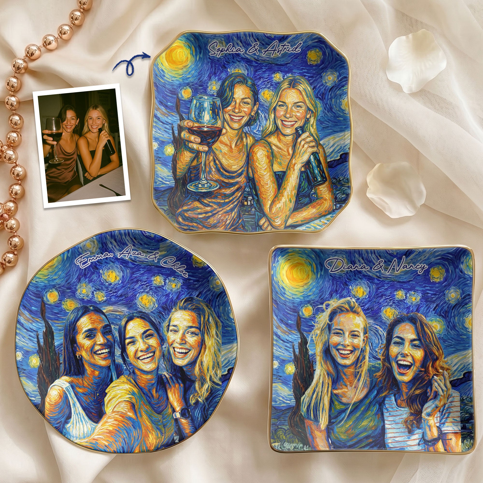 Custom Pet Portrait Jewelry Dish | Dropship MOQ 1, Wholesale Supplier
