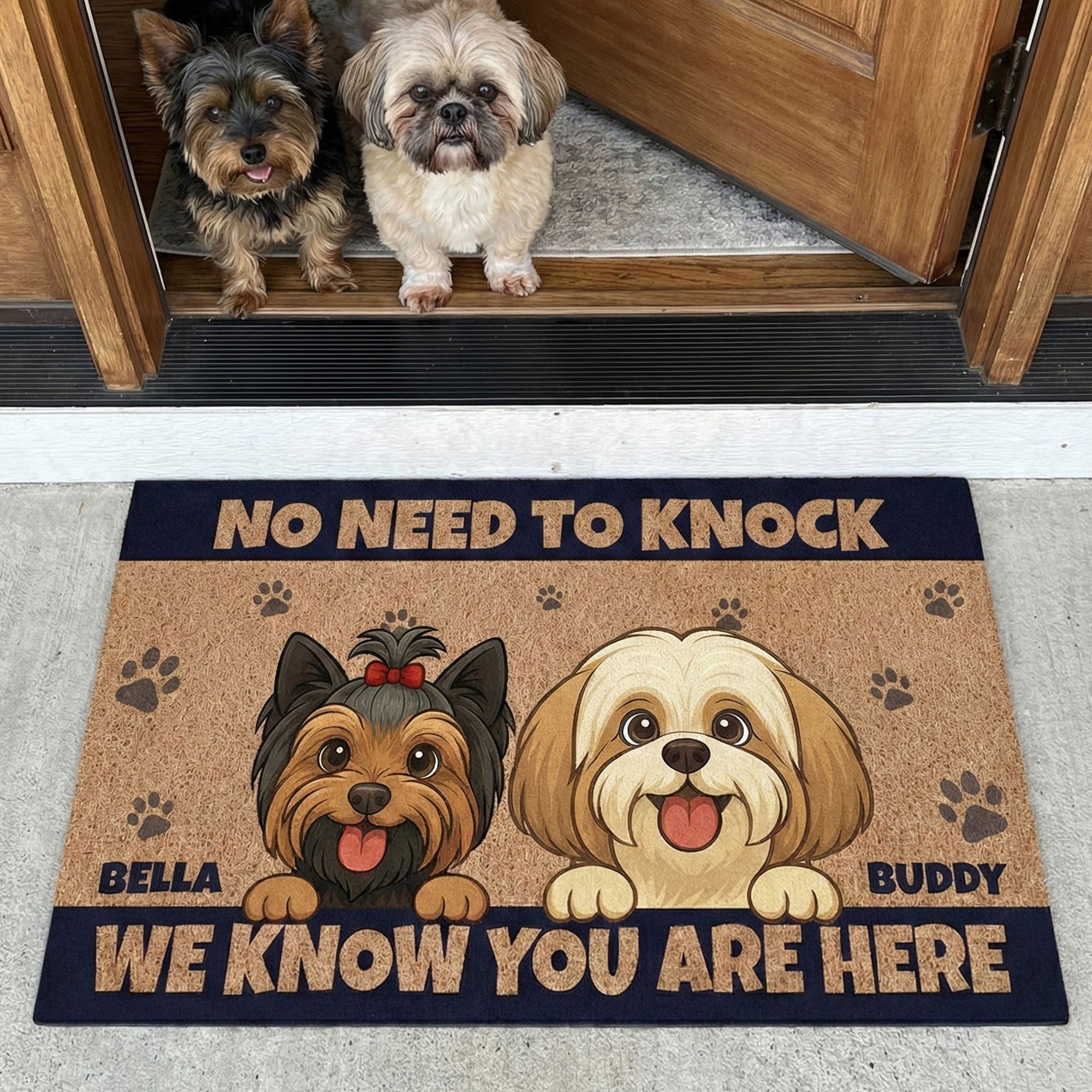 Custom Dog Doormat for Pet Lovers | Personalized Dropship MOQ 1 - Custom Doormat Wholesale | MCDFL