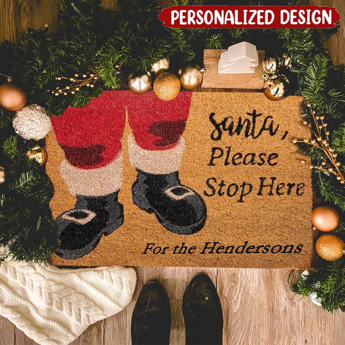 Custom Christmas Doormat | POD Dropship, MOQ 1, Personalized Gift - Custom Doormat Wholesale | MCDFL
